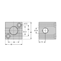 Кронштейн монтажный Turck FCI-1/2-1/4-1/4-A4
