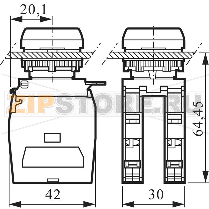 Элемент контактный 600 В, 1 шт Baco BA334E22 