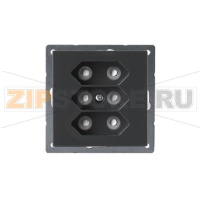 Розетка без заземления, антрацитовая ABB 2TKA00000340