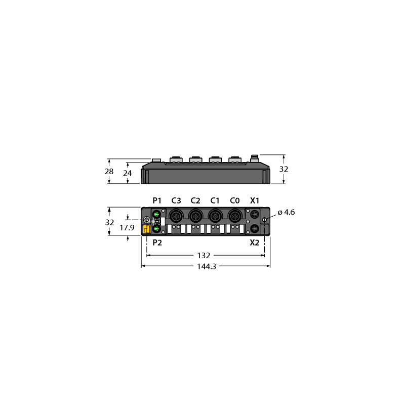 RFID-модуль для Ethernet Turck TBEN-S2-2RFID-4DXP 