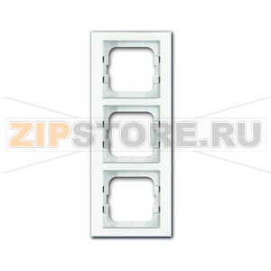 Рамка трехместная, белое стекло ABB 2CKA001754A4439 