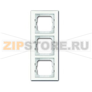 Рамка трехместная, белое стекло ABB 2CKA001754A4439 