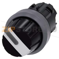 АКТУАТОР ПОВОРОТНОГО ПЕРЕКЛЮЧАТЕЛЯ С ВОЗМОЖНОСТЬЮ ПОДСВЕТКИ, 22MM, КРУГЛ., ПЛАСТИК С МЕТАЛЛИЧЕСКИМ ФРОНТАЛЬНЫМ КОЛЬЦОМ, ПОВОРОТНАЯ РУКОЯТКА ЧЁРНАЯ С БЕЛОЙ ВСТАВКОЙ, 2 КОММУТАЦИОННЫХ ПОЛОЖЕНИЯ: O-I, С ФИКСАЦИЕЙ, УГОЛ ПОВОРОТА РУКОЯТКИ 90 ГРАД.: 10:30Ч. /13