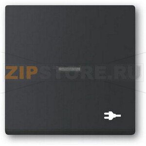 Клавиша выключателя с символом &quot;Вилка&quot;, чёрный бархат ABB 2CKA001751A3164 