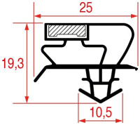 УПЛОТНИТЕЛЬ ВСТАВНОЙ 650X380 MM
