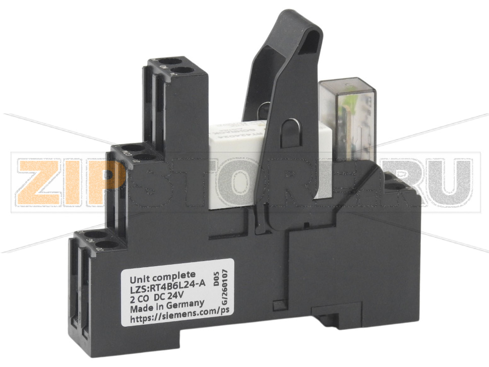КОМПЛЕКТНОЕ ВТЫЧНОЕ РЕЛЕ  DC 24V, 2 П КОНТАКТА LED-MODULE GREEN PLUG-IN ОСНОВАНИЕ W. SAFE ISOLATION Siemens LZS:RT4B6L24-A 