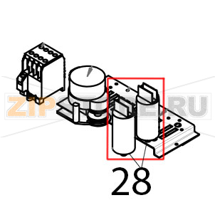 Condensatore 6.3 μF Tecnoeka KF 965 Condensatore 6.3 μF Tecnoeka KF 965Запчасть на деталировке под номером: 28