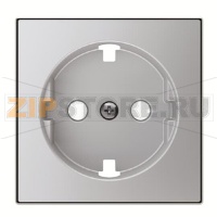 Накладка для розетки с плоской поверхностью, серебристый алюминий ABB 2CLA858890A1301