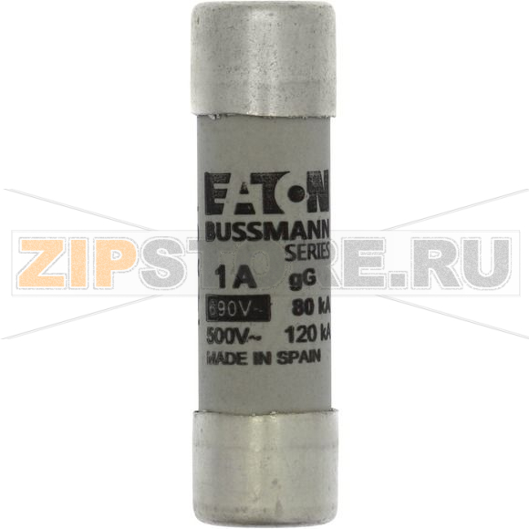 Предохранитель, 1 A, AC 690 В, 80 кА, 14x51 мм, gL/gG, IEC Eaton CYLINDRICAL FUSE 14x51 1A GG 6 