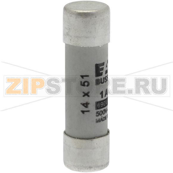 Предохранитель, 1 A, AC 690 В, 80 кА, 14x51 мм, gL/gG, IEC Eaton CYLINDRICAL FUSE 14x51 1A GG 6 