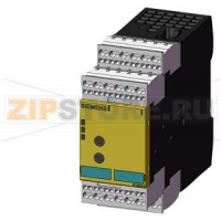 РЕЛЕ БЕЗОПАСНОСТИ SIRIUS ДЛЯ SAFETY-ORIENTED STANDSTILL MONITORING, 230V AC, 45.0MM, ПРУЖИННЫЕ КЛЕММЫ,  FK INSTANT. : 3НО 1НЗ,  FK DELAYED: 0, MK: 3, AUTO START, BASIC UNIT, MAX. ACHIEV. CAT. EN954-1: 4, MAX. ACHIEV. SIL ДО IEC61508:3, Siemens 3TK2810-0GA