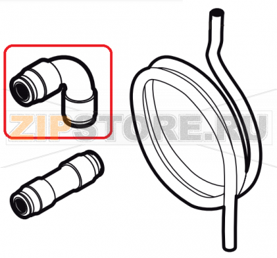 White elbow pipe fitting D.10 Lainox NAEB101R   White elbow pipe fitting D.10 Lainox NAEB101RЗапчасть на сборочном чертеже под номером: 85Название запчасти на английском&nbsp;языке: White elbow pipe fitting D.10 Lainox NAEB101R 
