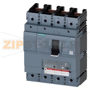 Автоматический выключатель 3VA6 UL frame 400 breaking capacity class L 150kA @ 480V 4-pole, line protection ETU320, li, In=250A overload protection ir=100A ...250A short circuit protection iI=1,5...12 x In neutral protection adjustable(off,50%, 100%) w/o 