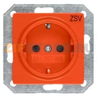 DELTA I-SYSTEM РОЗЕТКА SCHUKO С ЗАЩИТОЙ ОТ ПРИКОСНОВЕНИЯ НАДПИСЬ ZSV ОРАНЖЕВЫЙ, 55MM X 55MM Siemens 5UB1901