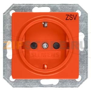 DELTA I-SYSTEM РОЗЕТКА SCHUKO С ЗАЩИТОЙ ОТ ПРИКОСНОВЕНИЯ НАДПИСЬ ZSV ОРАНЖЕВЫЙ, 55MM X 55MM Siemens 5UB1901 