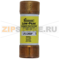 Предохранитель, 20 A, AC 600 В, 300 кА, 21x57 мм, J, UL, с задержкой Eaton LOW-PEAK CLASS J T/D