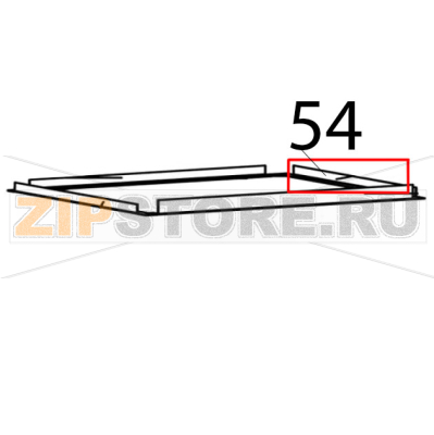 Decorative strip, right Bartscher RT-78B-8 Decorative strip, right Bartscher RT-78B-8Запчасть на деталировке под номером: 54