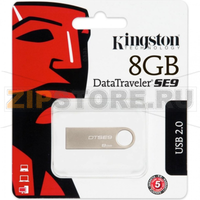 Накопитель USB 8 Гб Kingston DTSE9H-8GB-YAN 
