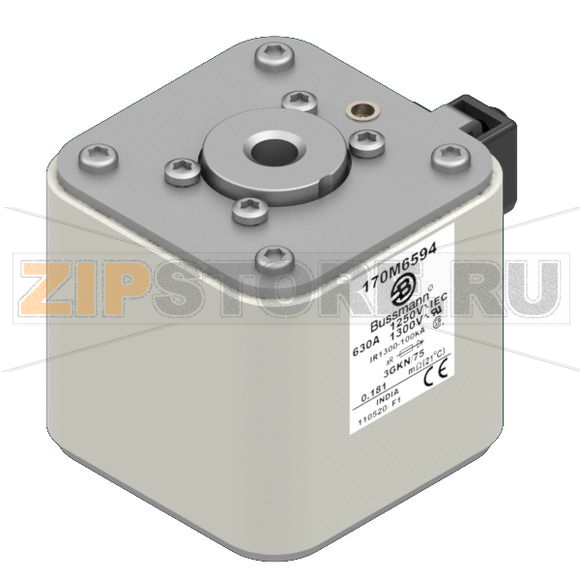 Предохранитель, 630 A, AC 1250 В, 100 кА, size 3, 76x92x76 мм, aR, IEC UL Eaton FUSE 630A 1250 