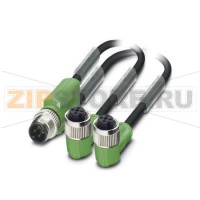 Кабель для датчика / исполнительного элемента Phoenix Contact SAC-3P-M12Y/2X1,5-PUR/M12FR B