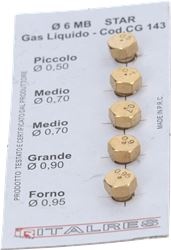 NOZZLES KIT 5Pcs. LPG 