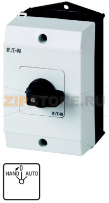 Переключатель, контакты: 4, 20 A, панель: HAND&gt;0-AUTO, 45°, без/с фиксацией Eaton T0-2-15435/I1 
