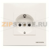 Розетка с заземлением 16 А, 250 В, альпийский белый ABB 2CLA228820N1101