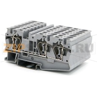 Клемма проходная, пружинная, серая CHIKU RNS 6-TWIN