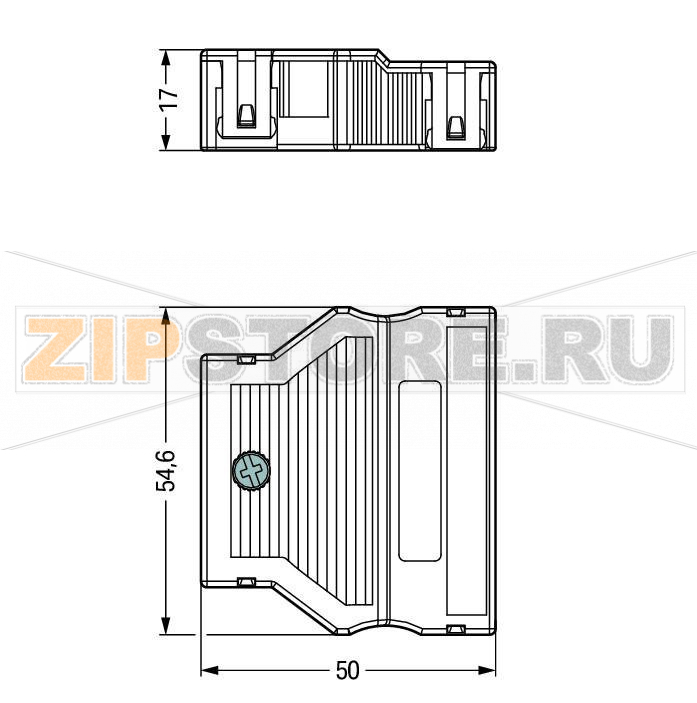 Strain relief housing; 5-pole; for 2 cables; 5.0 … 9.0 mm; 55 mm; white Wago 770-515/023-000 