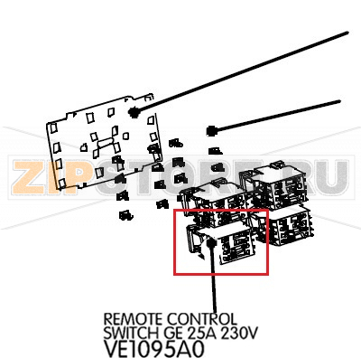 Remote control switch GE 25A 230V Unox XB 893 Remote control switch GE 25A 230V Unox XB 893Запчасть на деталировке под номером: 191Название запчасти на английском языке: Remote control switch GE 25A 230V Unox XB 893