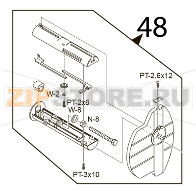 Supply holder sub ass&#039;y Toshiba TEC B-SX4T-GS10/20-QQ-US Supply holder sub ass'y Toshiba TEC B-SX4T-GS10/20-QQ-USЗапчасть на деталировке под номером: 48