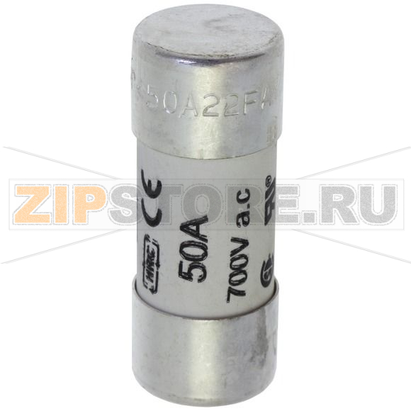 Предохранитель, 50 A, AC 700 В, 200 кА, 22x58 мм, aR, UL Eaton 50AMP 700V ac 22x58MM FERRULE 