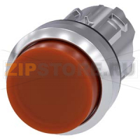 АКТУАТОР КНОПКИ С ВОЗМОЖНОСТЬЮ ПОДСВЕТКИ, 22MM, КРУГЛ., ГЛЯНЦЕВЫЙ МЕТАЛЛ, AMBER, RAISED BUTTON, БЕЗ ФИКСАЦИИ Siemens 3SU1051-0BB00-0AA0