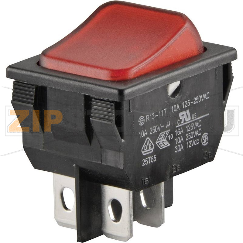 Переключатель клавишный 250 В/AC, 10 А, 1 x выкл/вкл TRU Components TC-R13-117B-01 