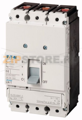 Выключатель-разъединитель 100А, 3 полюса, 3 положения Eaton LN1-100-I 