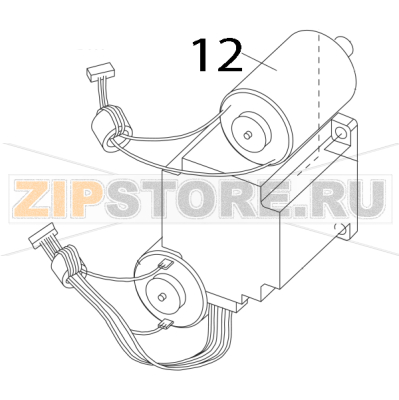 Ribbon take-up motor Toshiba TEC B-852-TS12-CN Ribbon take-up motor Toshiba TEC B-852-TS12-CNЗапчасть на деталировке под номером: 12