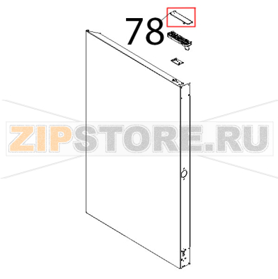 Coperchio staffa superiore porta Unox XBC 804 Coperchio staffa superiore porta Unox XBC 804Запчасть на деталировке под номером: 78