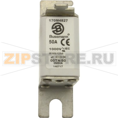 Предохранитель, 50 A, AC 1000 В, 125 кА, size 00, 30x47x98 мм, aR, DIN, IEC Eaton FUSE 50A 1000 