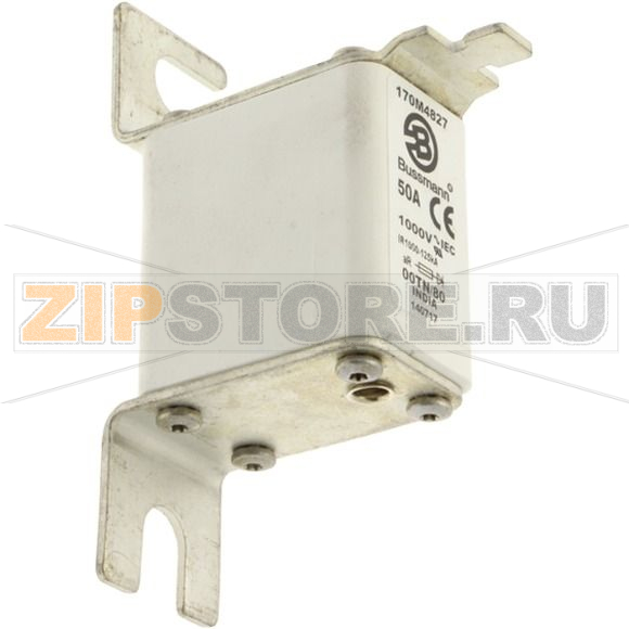 Предохранитель, 50 A, AC 1000 В, 125 кА, size 00, 30x47x98 мм, aR, DIN, IEC Eaton FUSE 50A 1000 