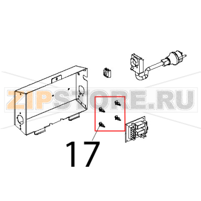 Distanziale nylon incastro maschio-incastro maschio Unox XL 195 Distanziale nylon incastro maschio-incastro maschio Unox XL 195Запчасть на деталировке под номером: 17
