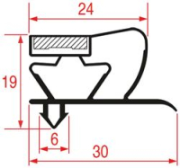 GUARNIZIONE AD INCASTRO 770x440 mm