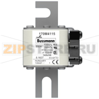 Предохранитель, 550 A, AC 690 В, 200 кА, size 1, 50x78x109 мм, aR, DIN, IEC Eaton FUSE 550A 690