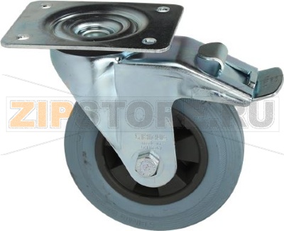 SWIVEL WHEEL WITH PLATE AND BRAKE 