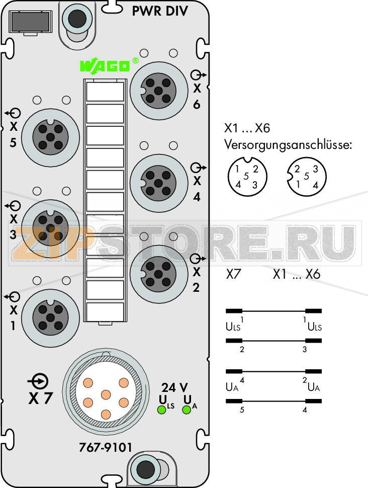 767 Series  I/O System Делитель мощности; - Wago 767-9101 Краткое описание:Делитель электропитания для обеспечения питанием модулей SPEEDWAY, рассредоточенных по большой сети.Комплект поставки:Маркировочная карточка WMB для модуля, серая (1 шт.)Маркировочные полоски (1 шт.)Защитные крышки M12 (2 шт.)...