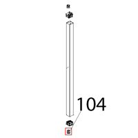 Boccola scanalata perno porta Unox XBC 815G