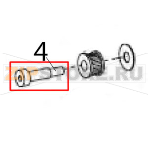 Idler shaft Zebra S600 Idler shaft Zebra S600Запчасть на деталировке под номером: 4