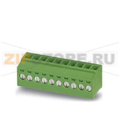 Клеммы для печатного монтажа Phoenix Contact MKDSFW 1,5/ 8-3,5 Номинальный ток: 12 А, Номинальное напряжение: 160 В, Размер шага: 3,5 мм, Полюсов: 8, Тип подключения: Винтовые зажимы, Монтаж: пайка, Направление подключения, проводник / печатная плата: 90 °, Цвет: зеленый.Минимальный заказ: 50 шт.Упаковка: 50 шт.