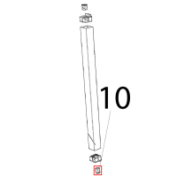 Boccola scanalata perno porta Unox XBC 615EG
