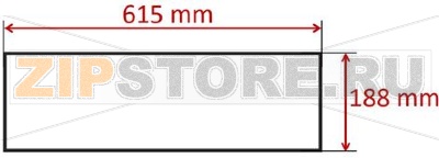 GLASS FOR OVEN DOOR 615x188x6 mm 