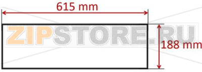 GLASS FOR OVEN DOOR 615x188x6 mm 